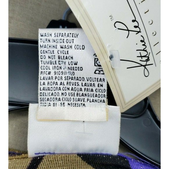 Kathie Lee Collection Plum Multicolored Crew Neck Dress XL 16/18 Pullover Shirt - Picture 8 of 9